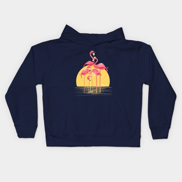 Flaming TALL Kids Hoodie by Melly Rodríguez